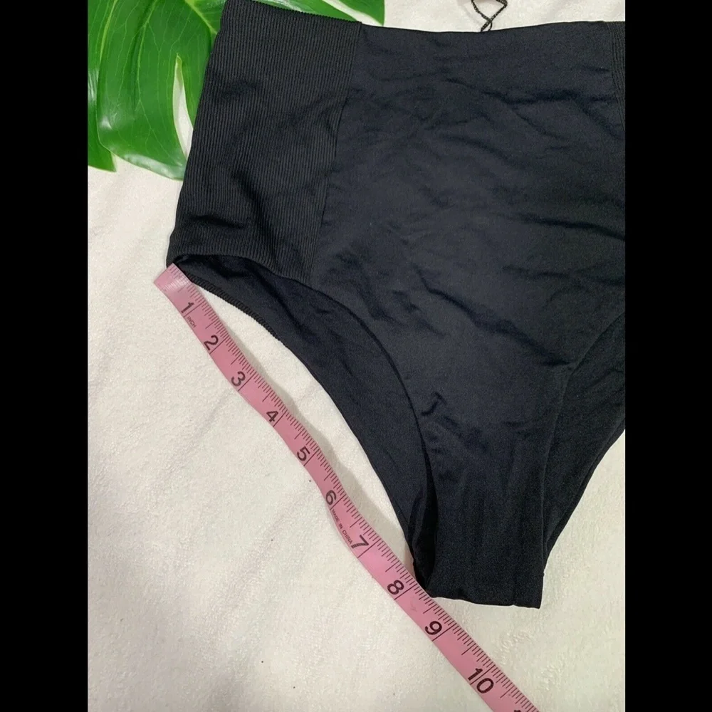 NWT $99‎ L Space Jackie High Waist Bitsy Cut Bikini Bottoms Black [ Small ]